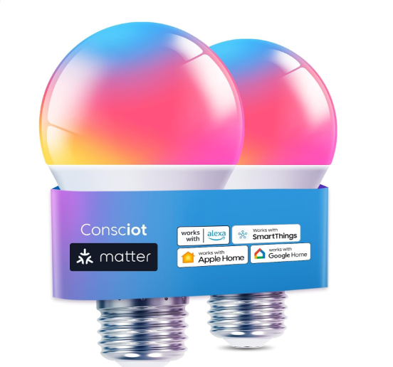 Consciot Matter Smart Light Bulbs (or similar, emphasizing "Matter" compatibility)