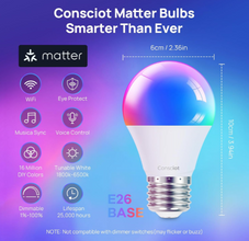 Consciot Matter Smart Light Bulbs (or similar, emphasizing