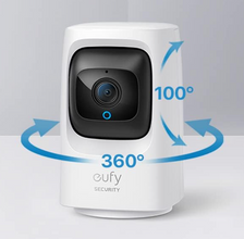 eufy Security Solo IndoorCam P24 4MP Pan & Tilt Wi-Fi Security Camera with Night Vision.