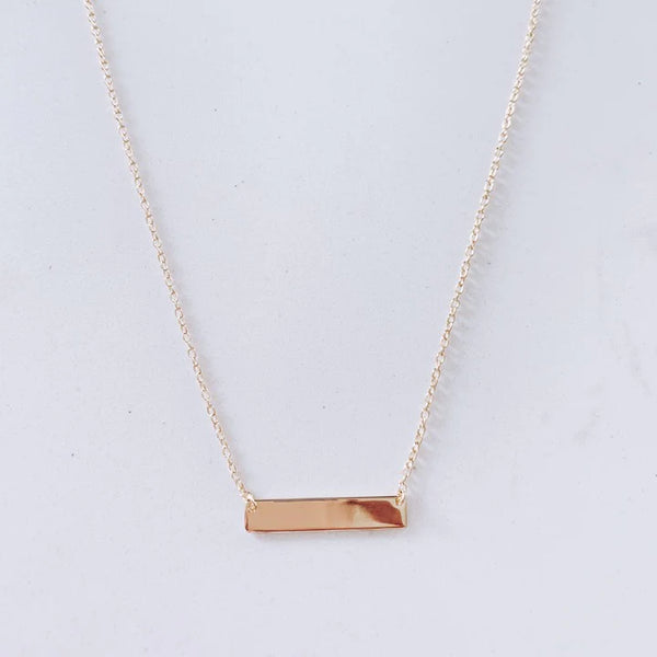 Classic Gold Bar Necklace – Modern Minimal Design