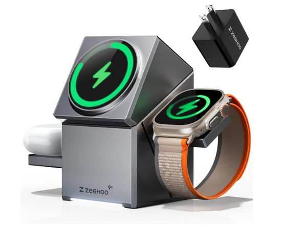 MAXCO Geometry Qi2 3-in-1 MagSafe Wireless Charger