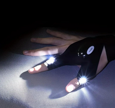 LED Flashlight Gloves for Night Work, Camping, and Outdoor Activities