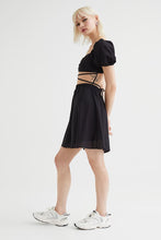 H&M Two-Piece Tie-Detail Dress Black - BEAUTY BAR