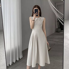 Woman's Summer Fashion Elegant Temperament Sleeveless Bow Long Dress