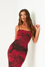 Nina Red Multi Colour Printed Maxi Dress