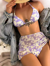 Bikini With Skirt Halter Printed Brazilian - BEAUTY BAR