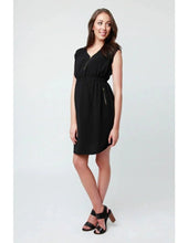 Cap Sleeve Black Zip Nursing Dress - BEAUTY BAR