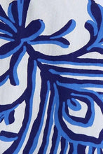 Christa White Patterned Floral V-NeckLong Sleeve Shirt - BEAUTY BAR