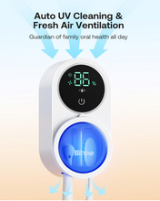 Bitvae Toothbrush Cleaner & Holder: UV-C Cleaning and Air Drying Wall Mount with LED Smart Screen