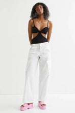 H&M Crinkled Cut-Out Top Black - BEAUTY BAR