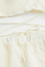 H&M Two-Piece Tie-Detail Dress Cream - BEAUTY BAR