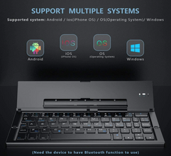 Geyes Portable Folding Bluetooth Keyboard with Stand Holder