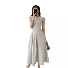 Woman's Summer Fashion Elegant Temperament Sleeveless Bow Long Dress