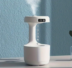 Anti-Gravity Humidifier with Clock Display & Aromatherapy