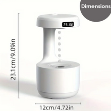 Anti-Gravity Humidifier with Clock Display & Aromatherapy